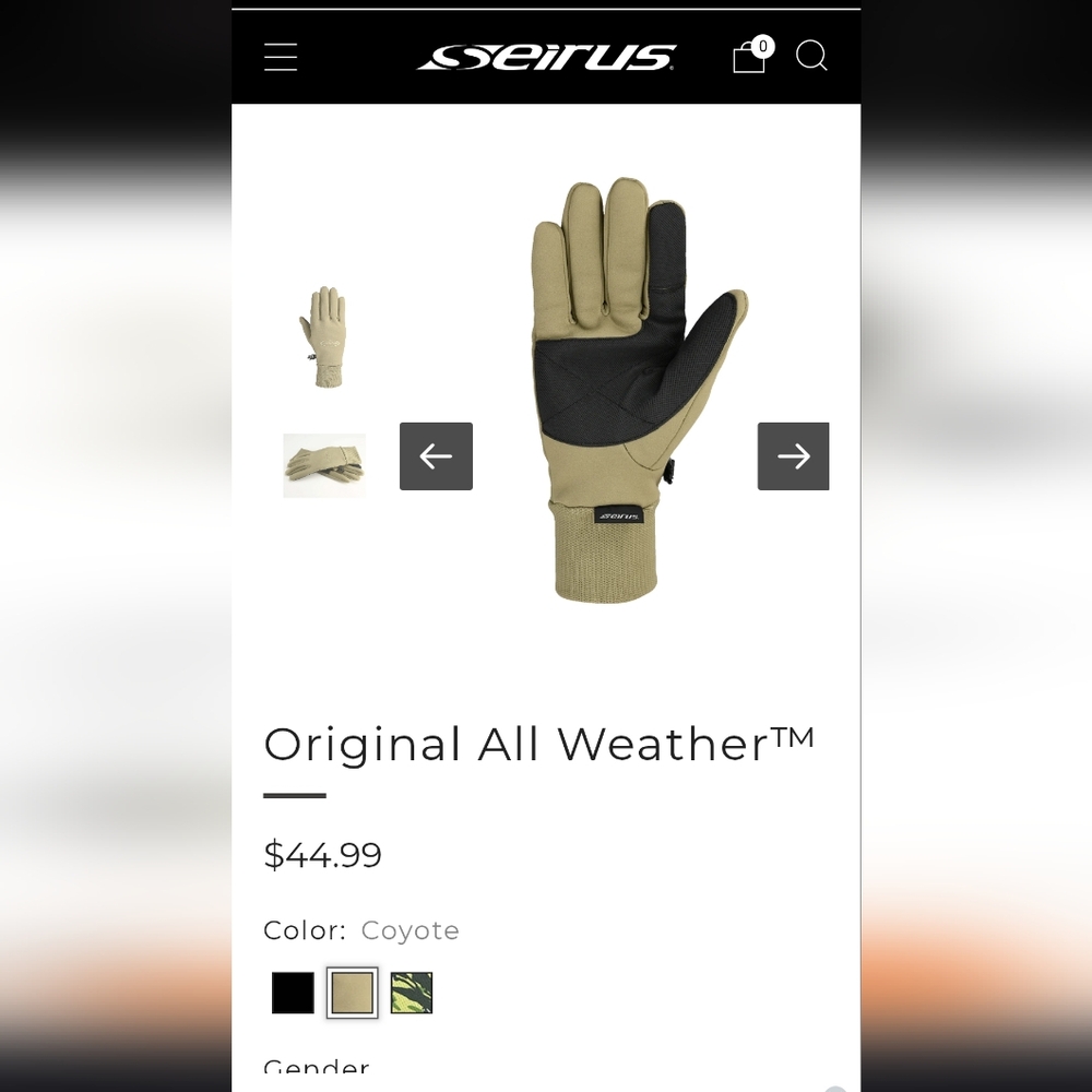 Tan All Weather Gloves with Secure Wrist Closure